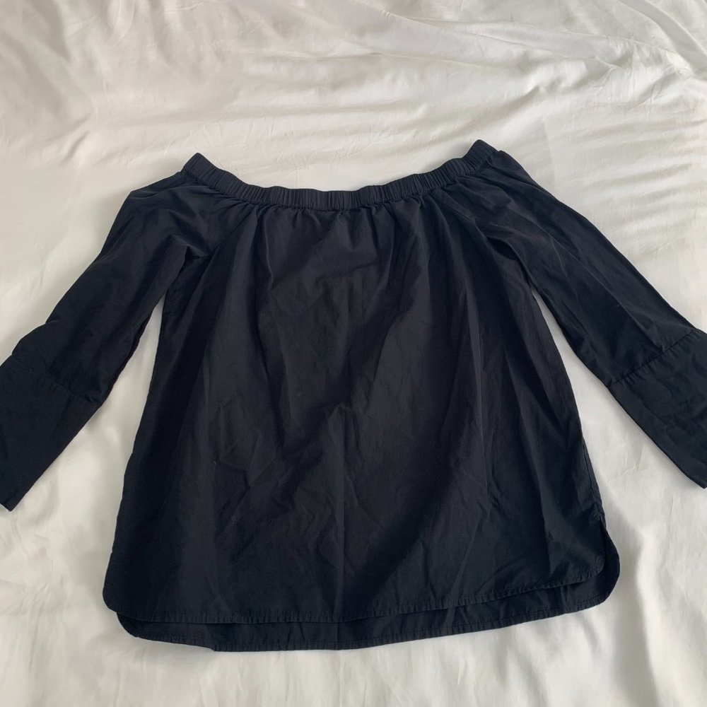 Motherhood Maternity Off the Shoulder Black Top